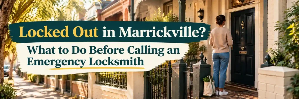Person locked out of a Marrickville terrace home before calling an emergency locksmith.